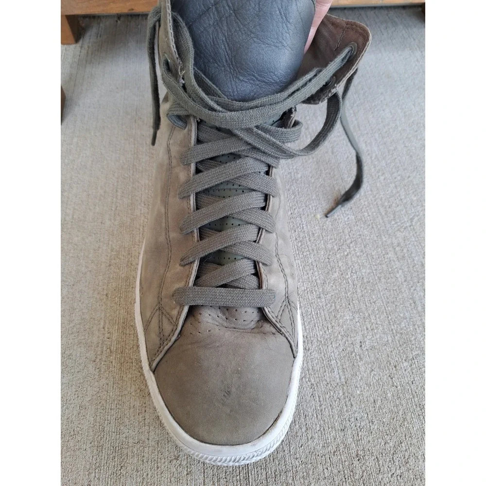 Converse Chuck Taylor All Star High-Top Olive Green Leather Sneakers M 12 W 14 - Picture 14 of 16